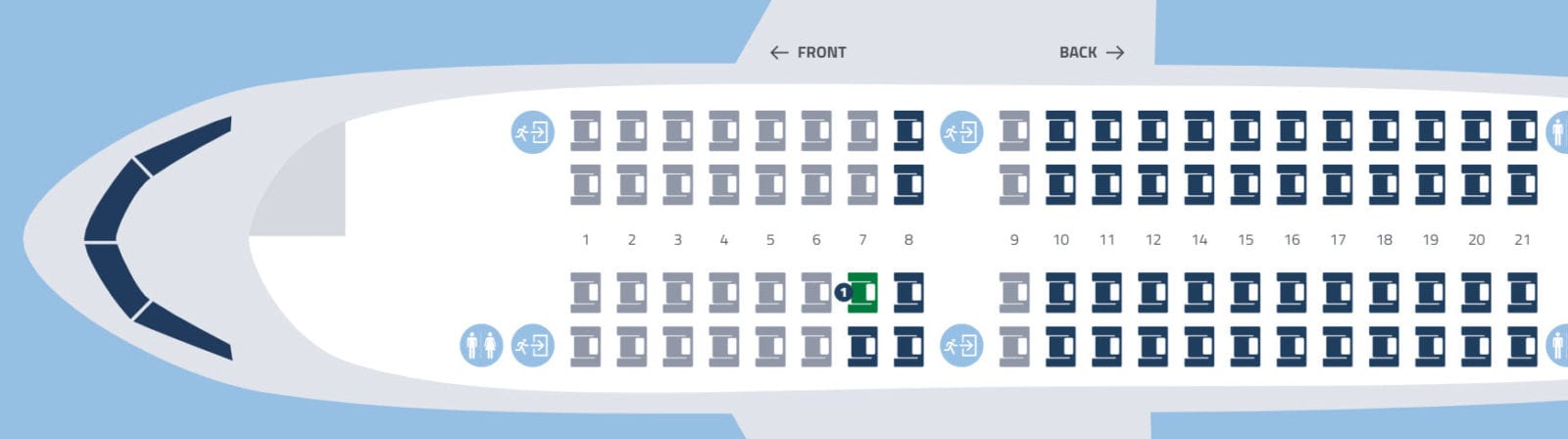 La Compagnie 2 x 2 seat configuration