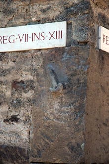 Street signs in Pompeii