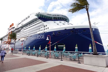 Bow of the Celebrity Edge in Key West.