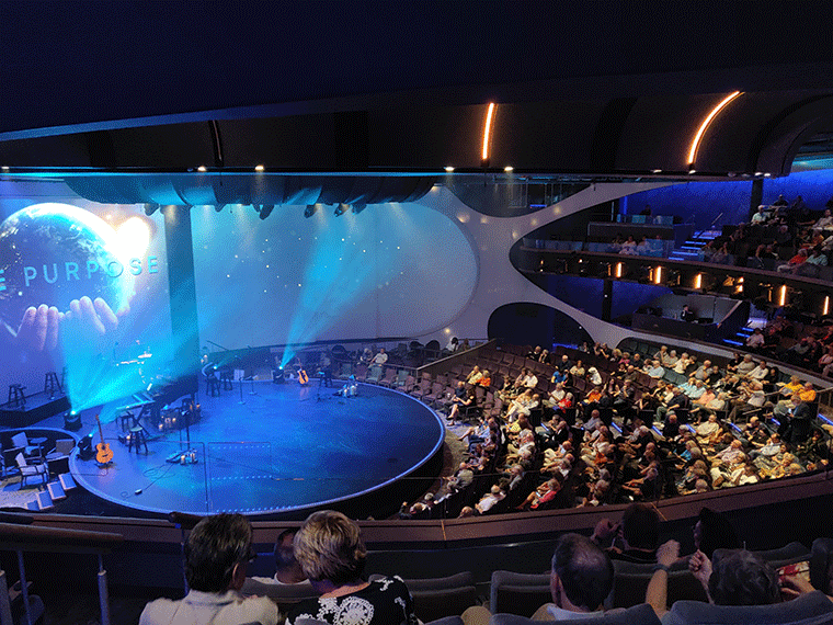 High tech in the Celebrity Edge theatre