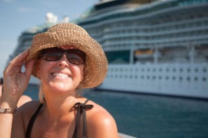 Woman on a cruise
