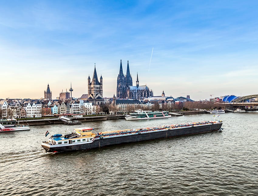 River cruise ship in Cologne